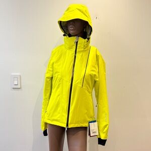 Sunice Elissa winter ski snowboard jacket waterproof neon yellow size 6 New